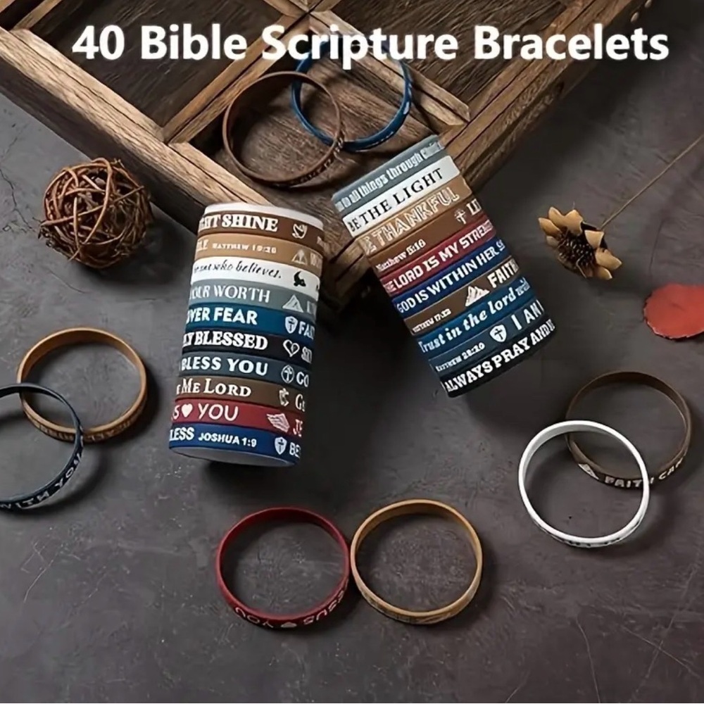 Assorted Scripture Bracelets - Multicolor 2 for $5 - Picture 2 of 7